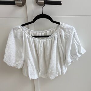 White Women's Off-Shoulder Top